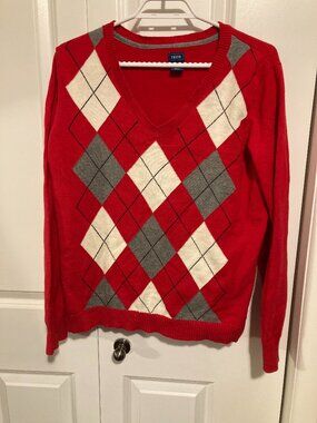 IZOD Women's Golf V-Neck 100% Cotton Sweater, XL